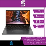 HP 2-in-1 Laptops Envy X360 13-ay1013AU /AMD Ryzen 5-5600U/8GB D4(OB)/512GB SSD/13.3" FHD With Touch