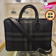 ✨2026季度全新✨Burberry 80653381 Ainsworth Briefcase 公事包 炭灰色