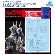 WATER DECAL [SNOW] FM 06 1/100 FULL MECHANICS VXV-016 GUNDAM AERIAL FLUORESSCENT SLIDE SNOW FLAME FM