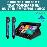 [INANDON 5-IN-1 KARAOKE W/ 400,000+ ORIGINAL SONGS] FULL KARAOKE SYSTEM WITH 15.6" INANDON TOUCHPAD JUKEBOX + 2 UHF MICS