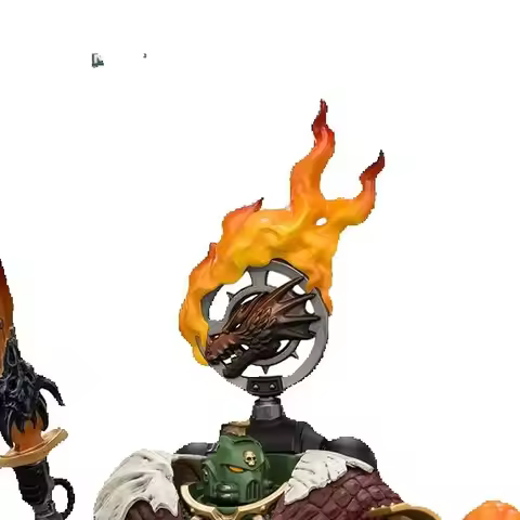 【Pre-sale】JOYTOY Warhammer 40K Salamanders Vulkan He'stan Father with The Spear of Vulkan and The Ga