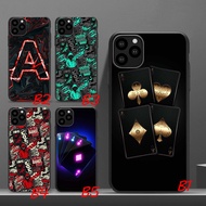 Poker Card Casing for iPhone 12 11 13 Pro Max SE 12 13 Mini phone case Cover
