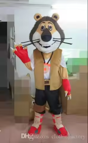 high quality Plush Lion Mascot Costume Character COS Lion Sunny Boy Costume Cartoon Birthday xmas Fa