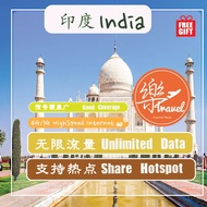 【Unlimited Data】【印度上网卡】India travel  sim card + free gift