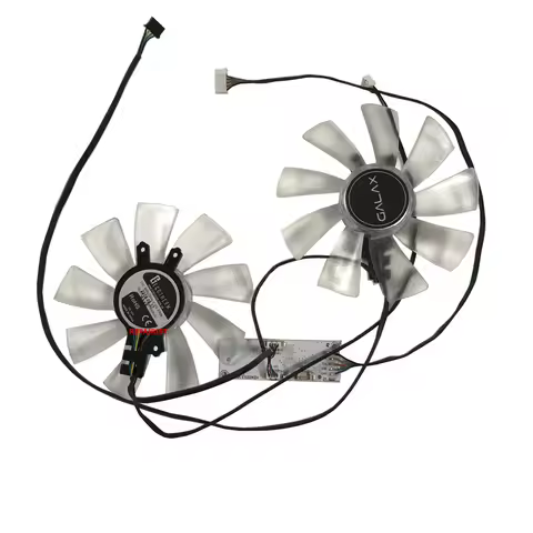 2Pcs/Set,GPU Video Cards Fan,For KFA2 RTX 2070 2080 Super EX (1-Click OC),Graphics VGA Cooling,Repla