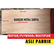 Triplek Multiplek Plywood Meranti 122x244 Papan Kayu Premium Tebal 3mm