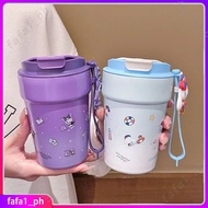 Sanrio Cartoon Thermos Cup Push Cover Direct Drinking Water Bottle For Kids Children Go Out To School Aqua Flask 316 Stainless Steel Safety Material Liner Botol Air Tumbler