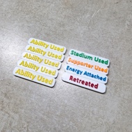 Pokemon TCG Tokens Ability Used/Stadium/Supporter/Retreated/Energy Attached (1 Set) [3D Print]