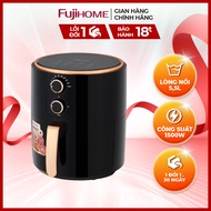 Nồi chiên không dầu FUJIHOME A5B 5.5l có sẵn công thức nấu ăn tiện lợi - Điều khiển cơ - Chống dính 