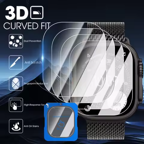 Tempered Glass For Apple Watch Ultra 3/2/1 49mm Quick Pasting Easy to Install Screen Glass Protectiv