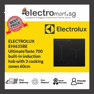ELECTROLUX EHI635BE UltimateTaste 700  built-in induction  hob with 3 cooking  zones 60cm