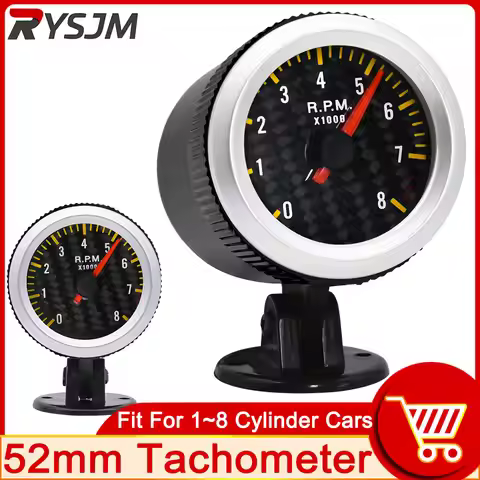 AD 0~8000 RPM Meter Car Tachometer + Gauge Holder Tacho Gauge 52mm Car Motor Pointer Meter 12V Gasol