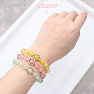 GOGUVO Bohemian Bracelet, Multicolor Lucky Korean Daisy Bracelet,  Elastic Handmade Bracelet Bohemia