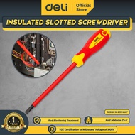 Deli Obeng Listrik Insulasi 1000 Volt / Insulated Slotted Screwdriver EDL51XXXXX