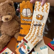 Creative Garfield Cartoon Mid-Calf Socks Funny Cotton Blend Crew Socks