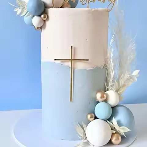 Christening Baptism Cake Accessories Cross Charm Topper Acrylic Cupcake Topper, Baptism Cake Topper,