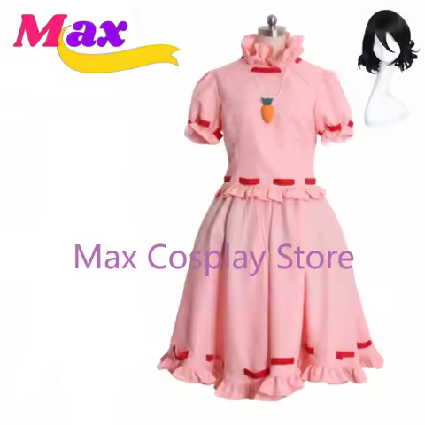 Max Cos Game Tewi Inaba Tei Inaba Cosplay Costume Custom Made Any Size Wig DF