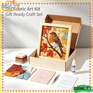GSWLTT Fabric Mosaics Kit, Handmade Cut Cloth Kinusaiga Fabric Art Kit, Creative Premium Fabric No-S