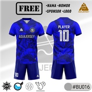 Jersey custom baju bola futsal printing free nama nomor BU-16