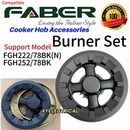 Faber Cookee Hob Burner Ring Set For FGH222 FGH252 FGH222/78BK(N) FGH252/78BK