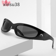 XINSU38 เรียบง่าย ประณีต ชนกลุ่มน้อย อุปกรณ์ป้องกันดวงตา สี่เหลี่ยม ฮิปฮอป วินเทจ กีฬา แว่นตากลางแจ้ง แว่นตาปั่นจักรยาน พีซี แว่นกันแดดผู้หญิง