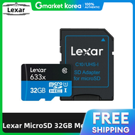 Lexar Memory Card MicroSDHC 32GB Class10 633X MLC