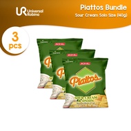 Piattos Sour Cream Flavored Potato Crisps 38g - 3 packs