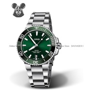 ORIS 0173377324157-0782105PEB Men's Watch Aquis Date Automatic Ceramic Bezel 39.50mm SS Bracelet Green *Original