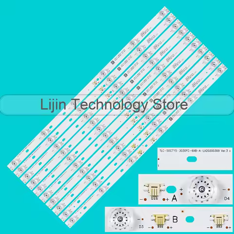 LED Strip For 50C715 TCL-50C716-3030FC-6X2-B-LX20200309 50D6B6CZ47017B TCL-50C715-3030FC-6X2-B-LX202