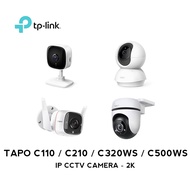 TP LINK Tapo C110/C210/C320WS/C520WS - 2K Resolution IP Camera CCTV 360 Pan/Tilt Wi-Fi