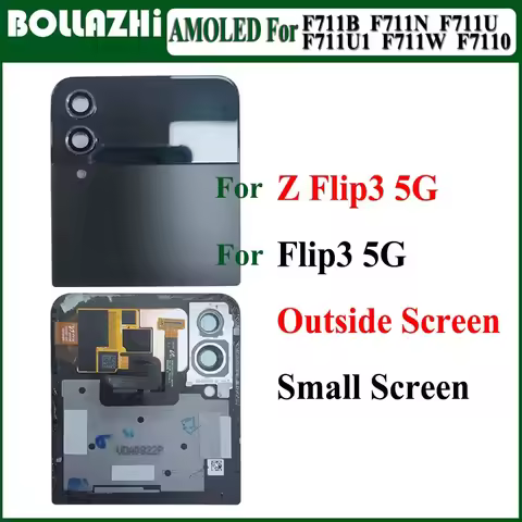 Tested AMOLED LCD Outside Screen For Samsung Z Flip3 5G LCD Display Touch Screen Assembly For Flip3 