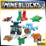 Minecraft Series Camel Fish Frog Yueling Turtle Guardian Minifigure DIY Model Building Blocks Childr