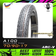 TAYAR ARC-V TUBELESS TYRE A100 70/90-17