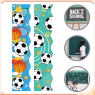60 Sheets Bulletin Board Football Themed Decorations Basketball Classroom 34.50X7.50X0.01CM jungpiyi