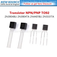 [10pcs] 2N3904BU 2N3904TA 2N4401BU 2N5551TA NPN/PNP TO92 Transistors