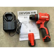 Devon 5208U [New Style] 12V Lithium Battery Brushless Hand Multi-Function Electric Drill High Power 