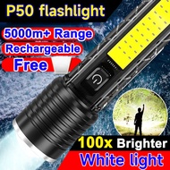 P50 Flashlight Rechargeable Powerful Flashlight zoom rechargeable tactical flashlight strong light w
