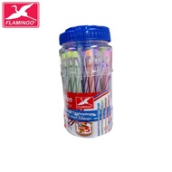 Flamingo ปากกาลูกลื่น D-Pen รุ่น D04 หมึกน้ำเงิน 0.5 มม. (แพ็ก 50 ด้าม)