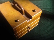 【老時光 OLD-TIME】早期二手日本進口木製針線箱裁縫箱