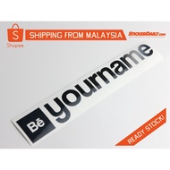 Behance Design 2 Custom Name Cut Out Sticker Vinyl