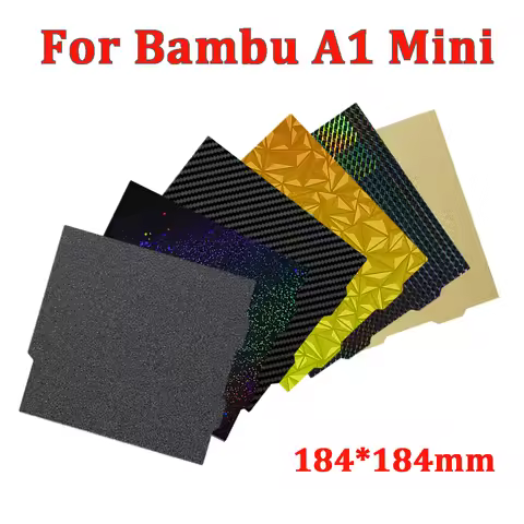 For Bambu Lab A1 Mini Build Plate 184x184 Double Sided H1H PEY PEO PET PEI Bed Spring Steel Sheet Pe