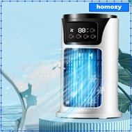 Homozy Portable Air Conditioner Air Conditioning Fan Small Adjustable Wind Direction 6 Wind Speed Evaporative Air Cooler Water Cooling Fan for Home