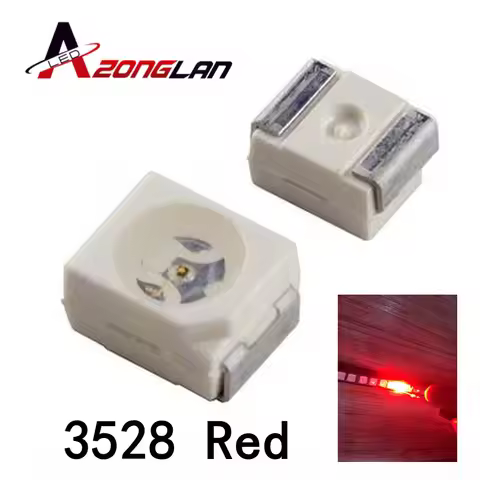 100PCS 12-20LM 1210 Red SMD LED 0.2W high bright light emitting diode chip leds 620-625NM PLCC-2 60M