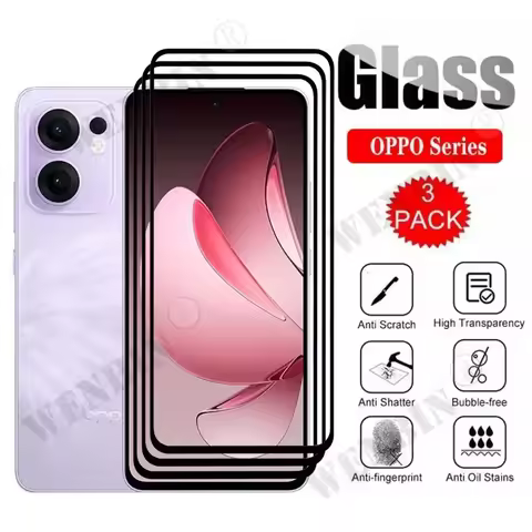 3 Pcs Tempered Glass For OPPO Reno 13 F 13 FS 4G/5G 13 Pro Curved Full Cover Screen Protector