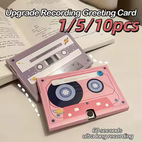 1/5/10pcs Chip Audio Cassette 30/60 Seconds Audio Greeting Card Recordable Voice Card 14-Feb Valenti