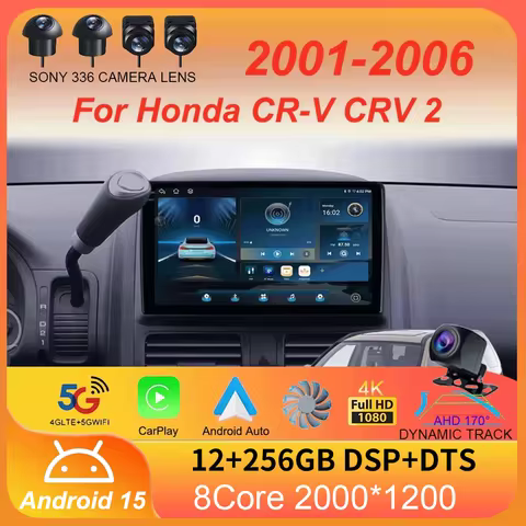 Android 15 For Honda CR-V CRV 2 2001 - 2006 Car Radio Multimedia Video Player Navigation stereo GPS 