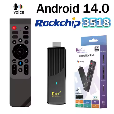 TV Stick iptv TV98 ATV X10 TV Stick Voice Assistant TV Player 5G 4G Wifi6 BT5.0 Ultra HD 8K 4K Andro