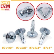 500PCS Pan Head Self Tapping Screw PanHead Screw Job Screw #7x1/2'' 5/8'' 3/4'' 1''