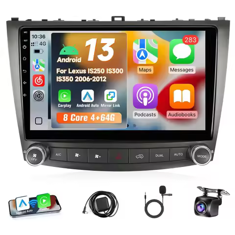 8 Core 4+64G Car Radio for Lexus IS250 IS300 IS350 2006 2007 2008 2009 2010 2012 Wireless Carplay An