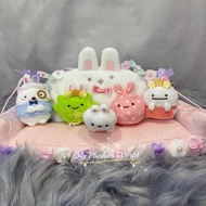 Original San-X Japan Limited Edition Bunny Series Sumikko Gurashi Rabbit Sofa Plush with 5 Mini Beanies
